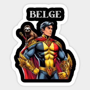 Belgian  Superhero 70s Fantasy Comic Book Hero Sticker